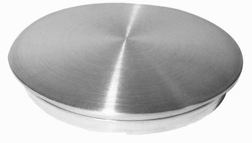 Komponen Pagar Stainless Steel Satin / Cermin, Tutup Pipa Solid 42,4mm × 11mm