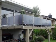 Side Mounted Stainless Steel Balustrade Kaca Untuk Balkon Dan Dek