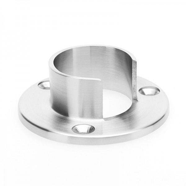 Dasar Pagar Stainless Steel Slotted Flange Satin / Permukaan Cermin Opsional